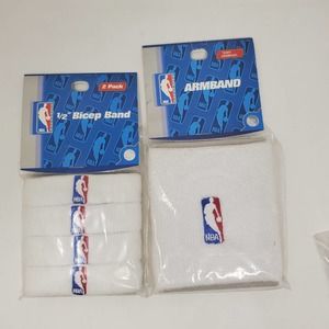 Vintage NBA Logo Arm and Bicep Band Set NEW - White
